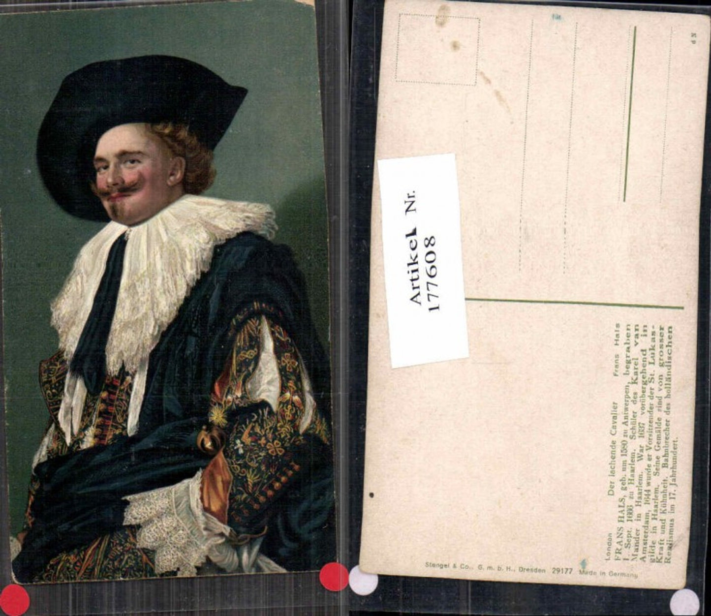 177608,Künstler AK Stengel & Co. 29177 FRans Hals Lachende Cavalier