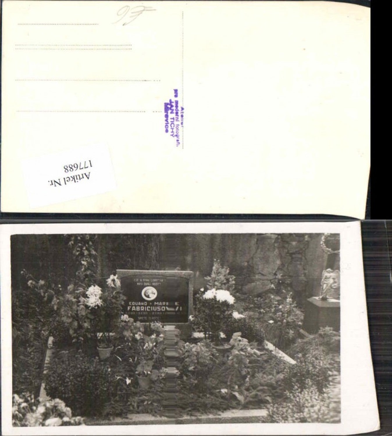 177688,FotoAK Mirovice Grab Friedhof Eduard Marie Fabriciusovi