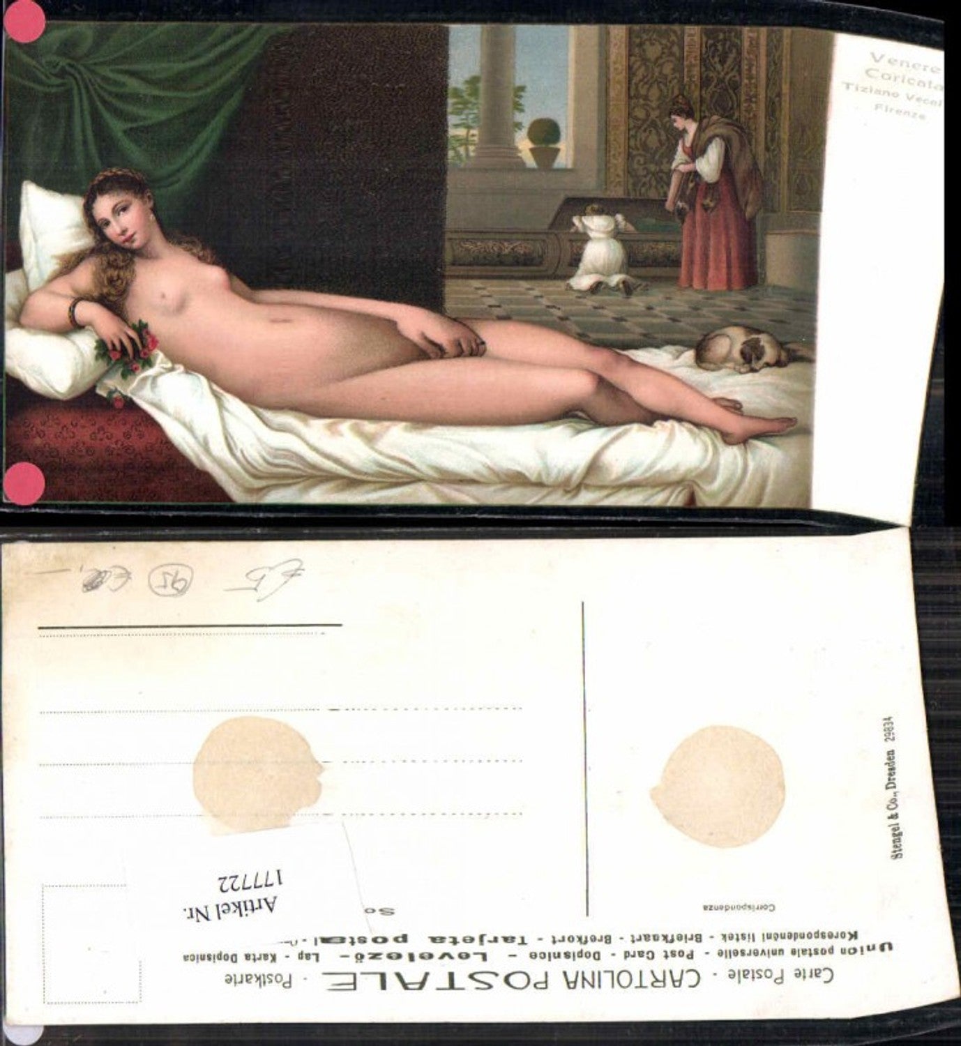 177722,Künstler AK Stengel & Co 29834 Akt Nude Nackte Frau Tiziano Vecelli