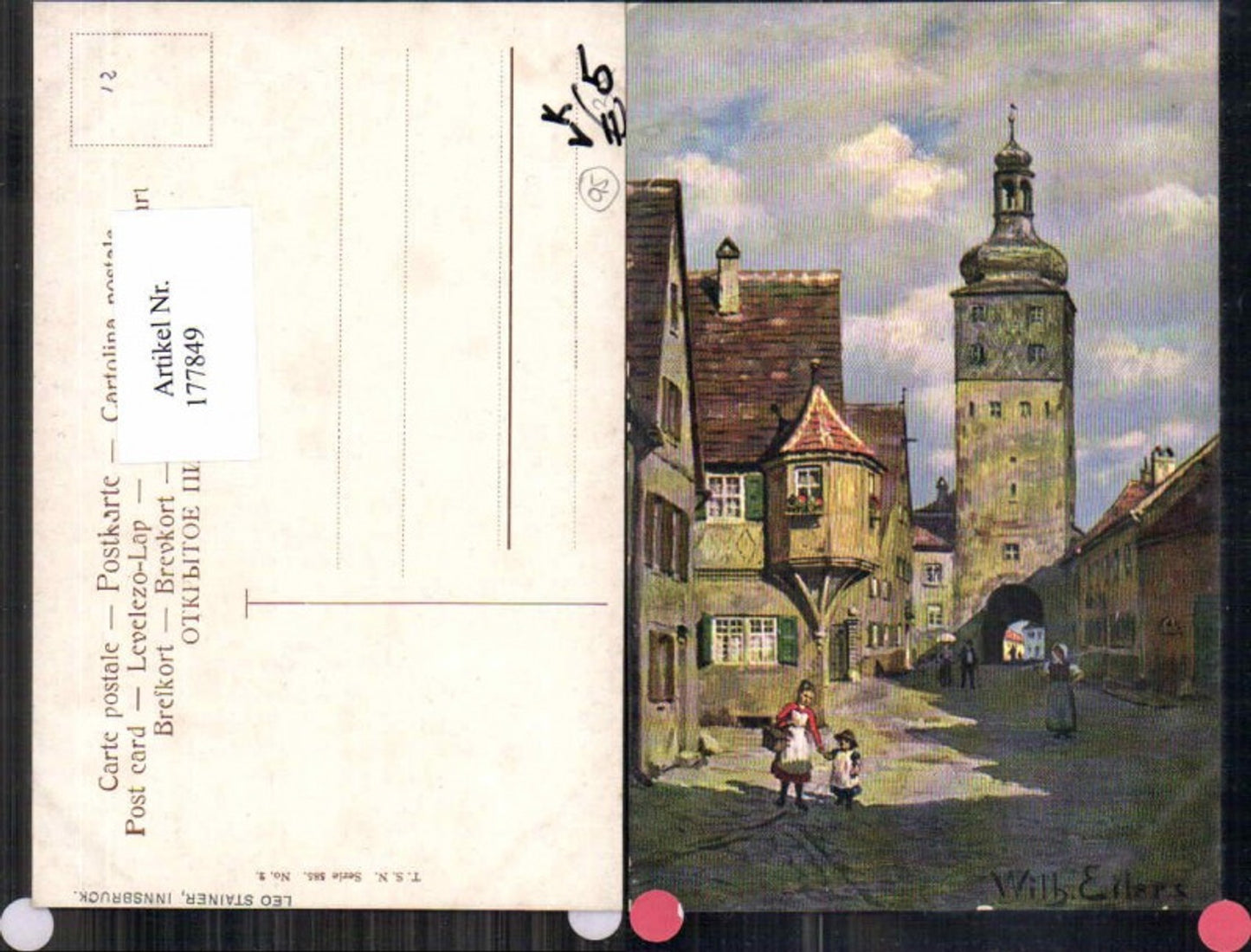 177849, Artist AK Theo Stroefer 585-2 Wilhelm Eilers