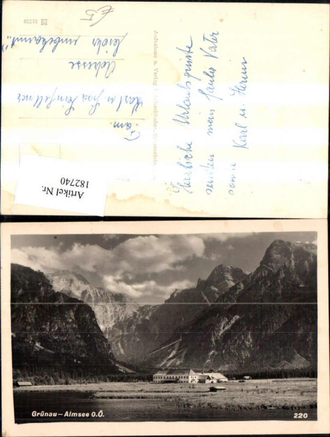 182740,Grünau i. Almtal Almsee Foto Ak