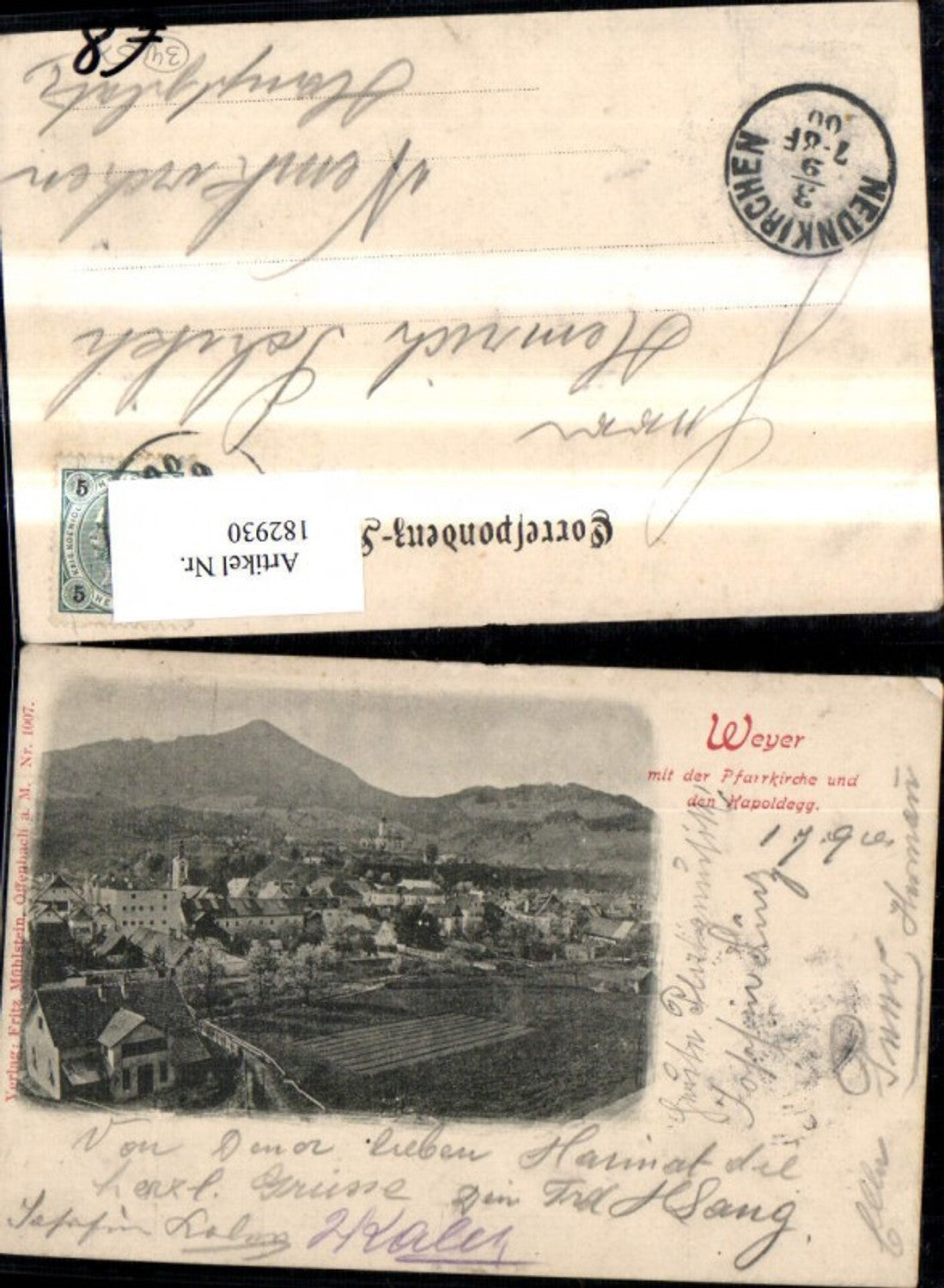 182930,Weyer a. d. Enns m. d. Pfarrkirche Kirche u. Rapoldegg