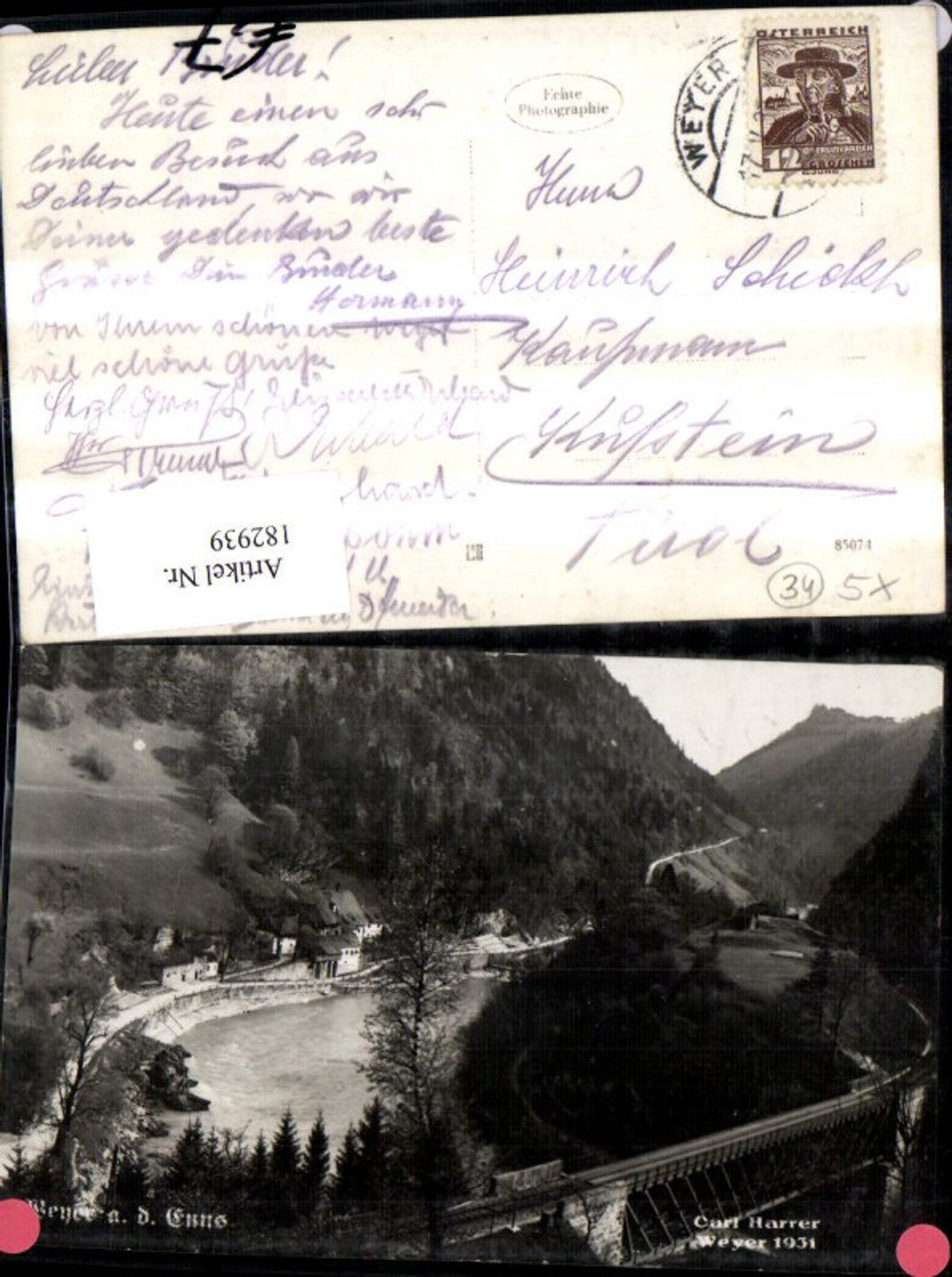 182939,Weyer a. d. Enns Ansicht m. Ennsbrücke Kastenreith