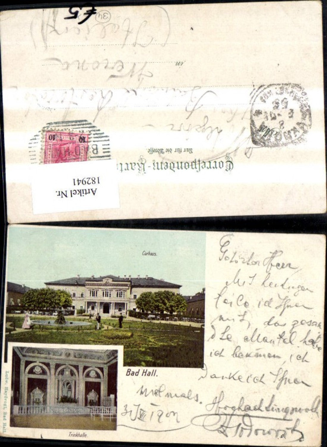 182941,Bad Hall Mehrbild Ak Kurhaus Trinkhalle
