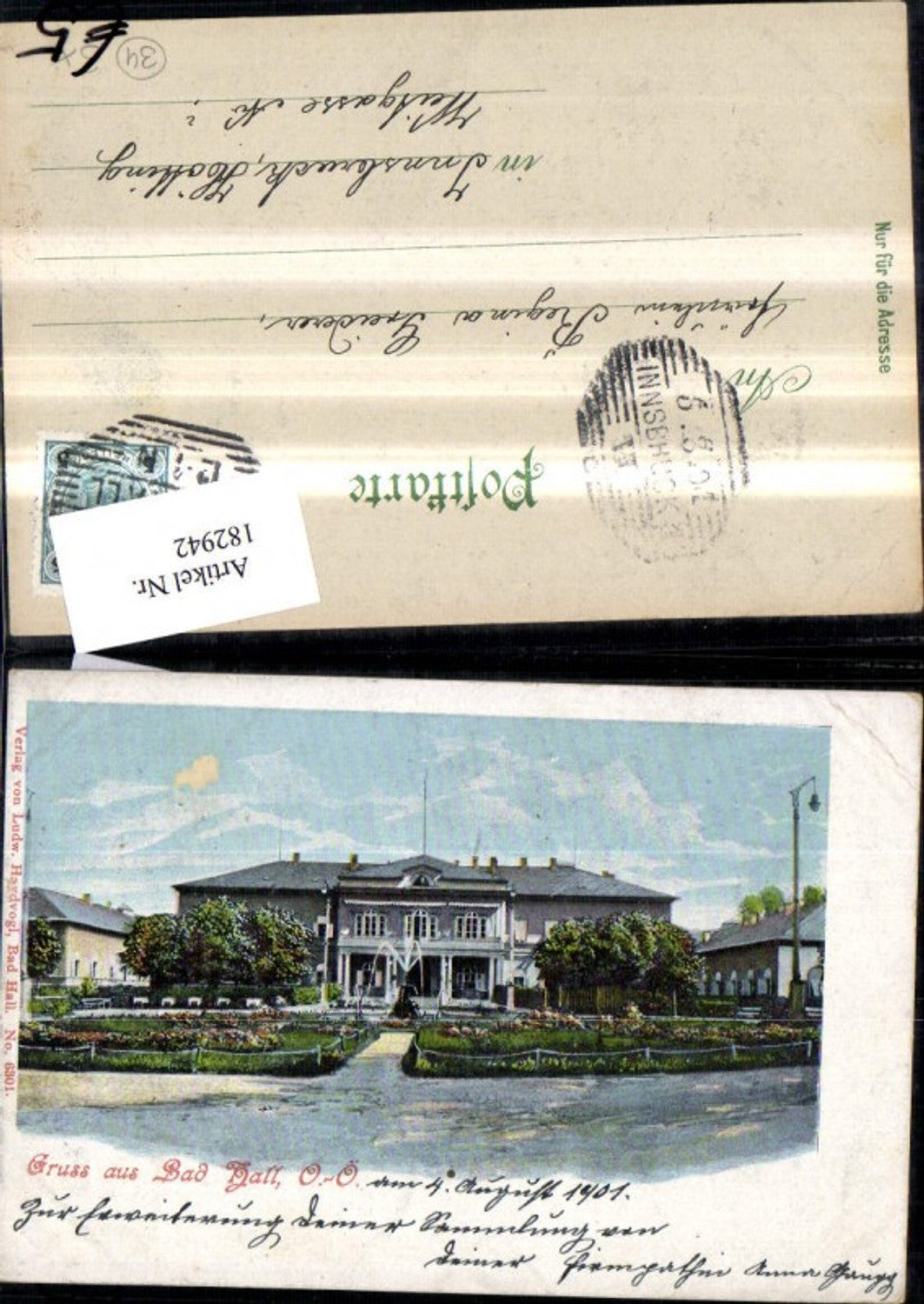 182942,Gruss a. Bad Hall 1901