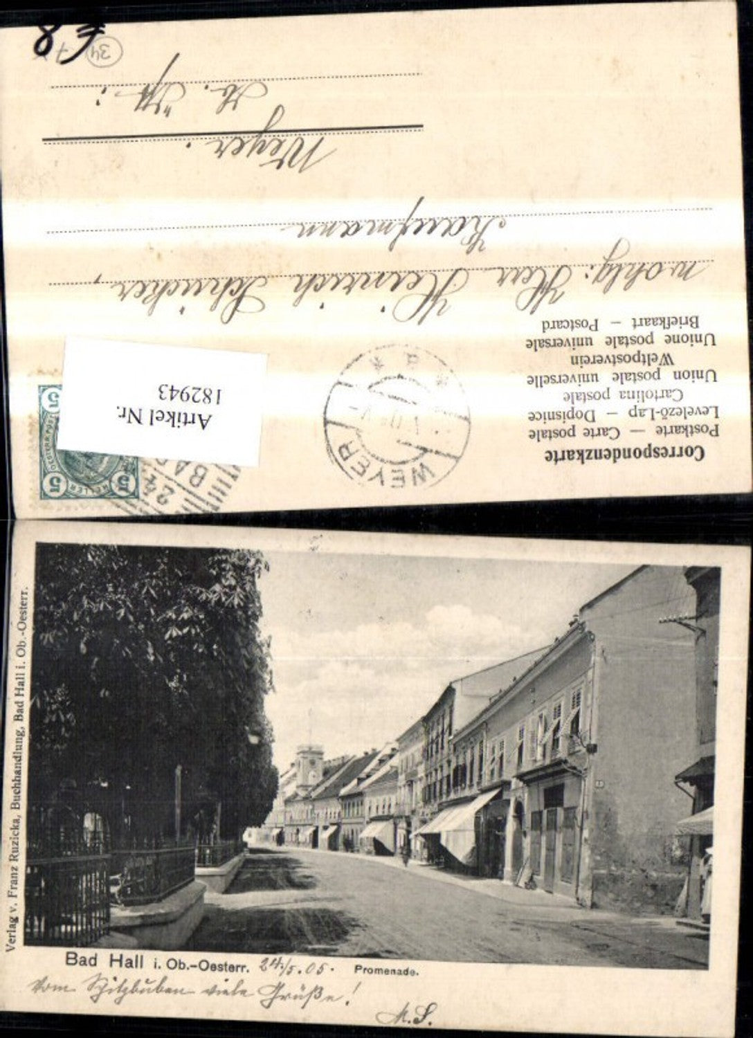 182943,Bad Hall Promenade 1905