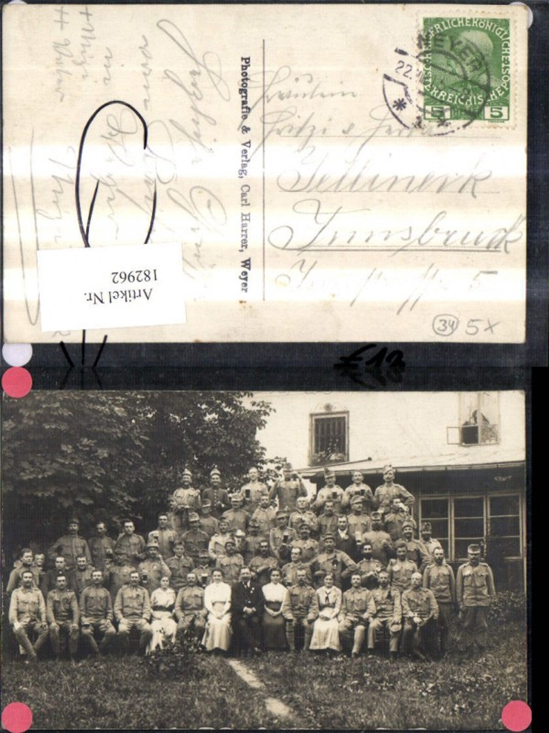 182962,Weyer Foto Ak Gruppenbild Männer Soldaten Frauen
