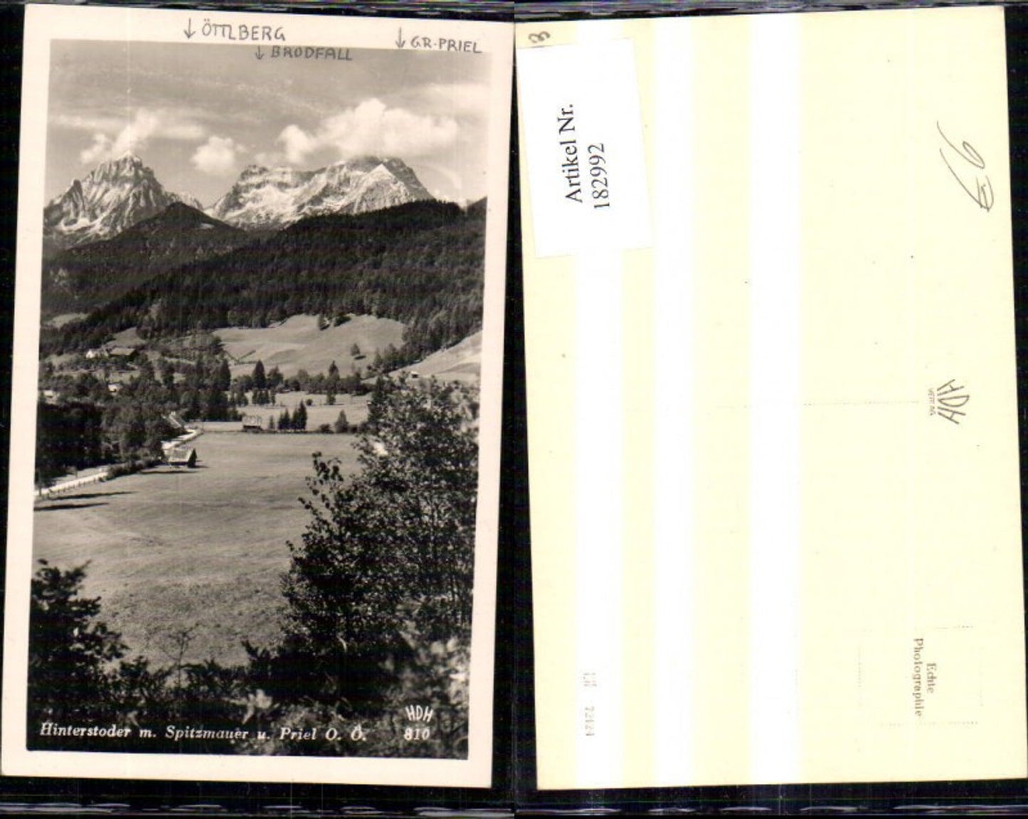 182992,Hinterstoder m. Spitzmauer u. Priel Foto Ak