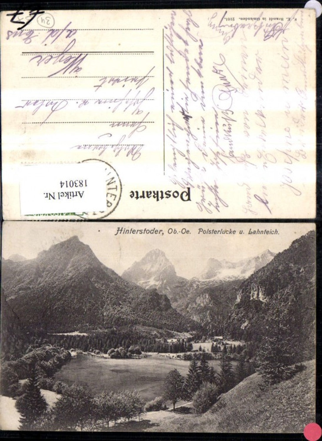 183014,Hinterstoder Polsterlucke u. Lahnteich pub F. E. Brandt 2101