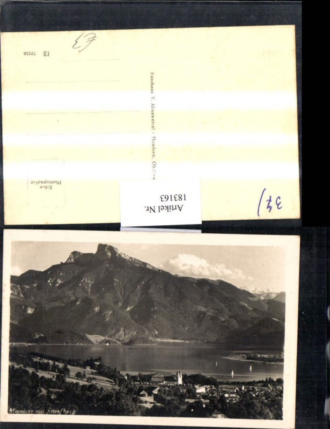 183163, Salzkammergut Mondsee Totale m. Schafberg