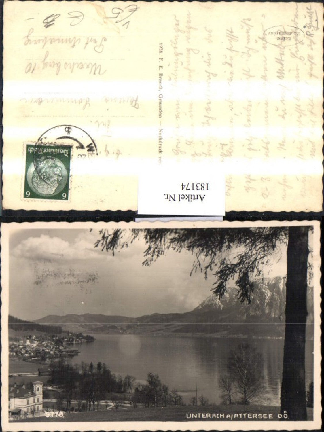 183174, Unterach am Attersee, partial view of the Brandt pub