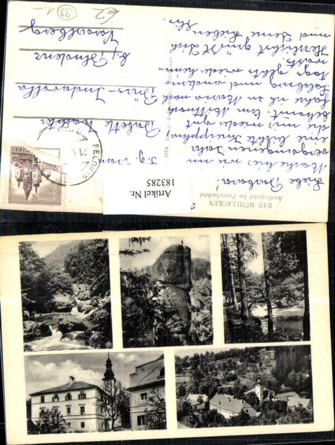 183285,Bad Mühllacken b. Urfahr Pesenbachtal Totale Ortsansicht Mehrbildkarte