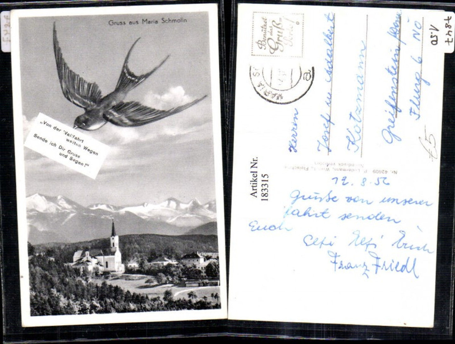 183315,Gruß aus Maria Schmolln Teilansicht Schwalbe