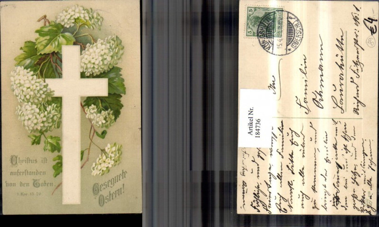 184736,Ostern Kreuz Zweig Blumen Blätter