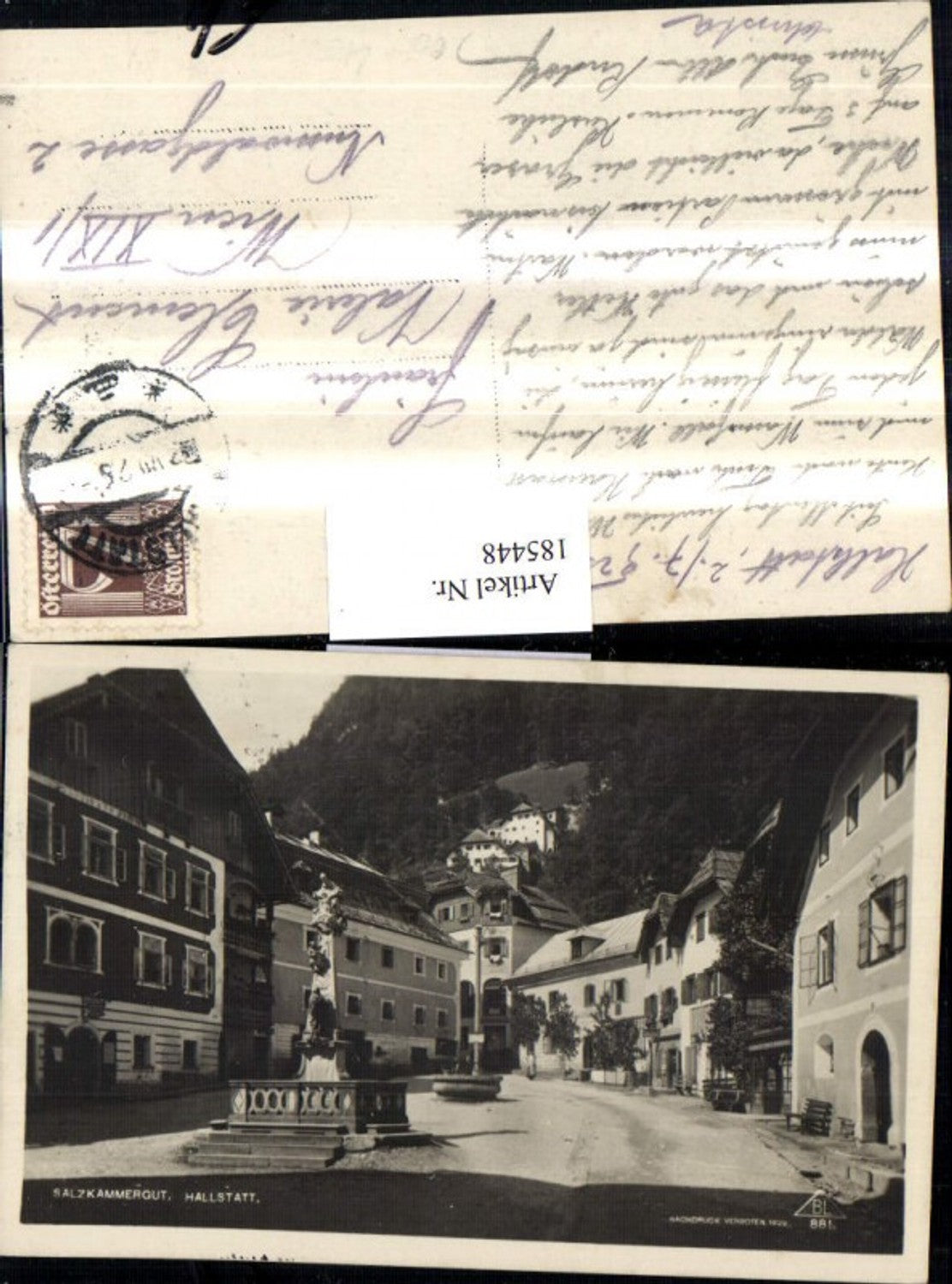 185448,Salzkammergut Hallstatt Straßenansicht