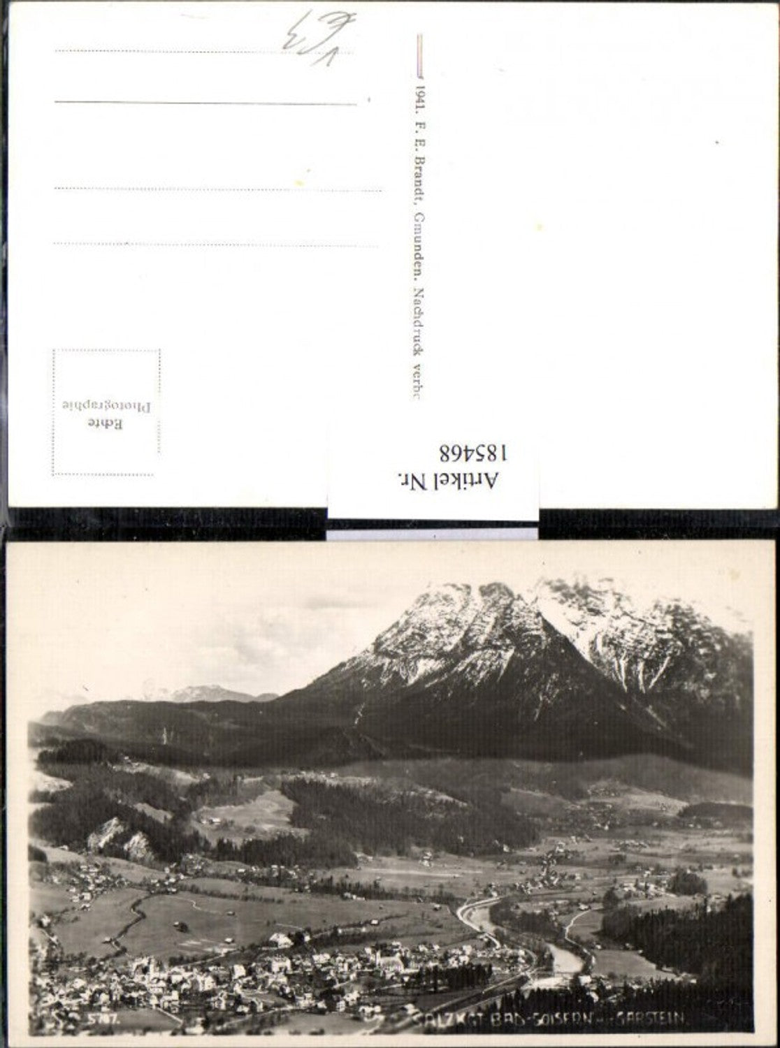 185468,Salzkammergut Bad Goisern Totale m. Sarstein pub Brandt 5707