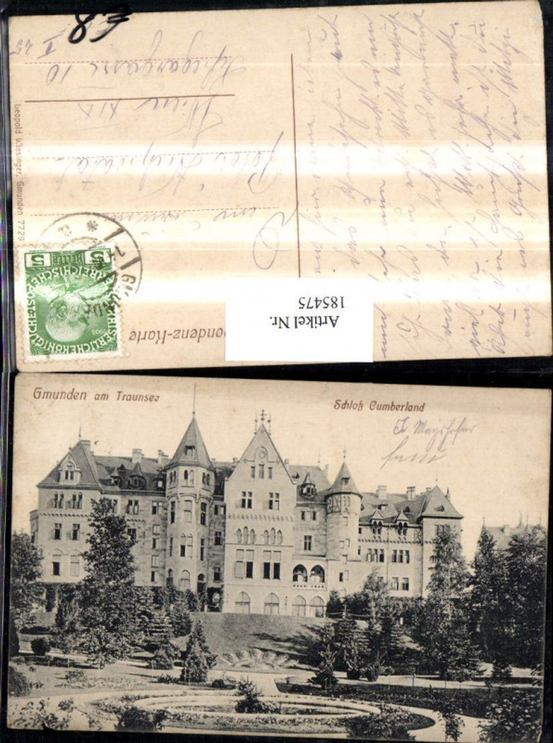 185475,Gmunden a. Traunsee Schloss Cumberland