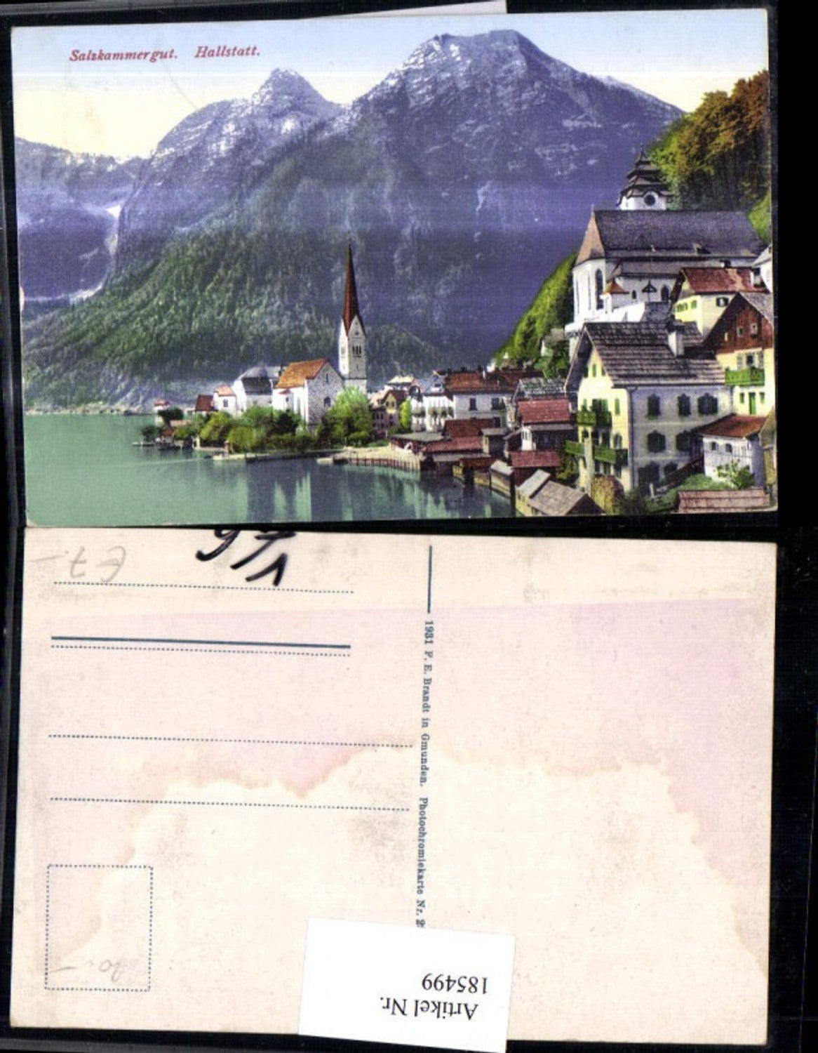 185499,Salzkammergut Hallstatt Teilansicht pub Brandt 285
