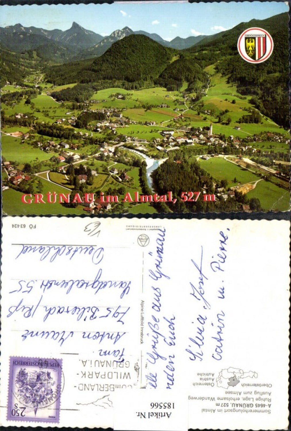 185566,Grünau i. Almtal Totale pub Alpine Luftbild