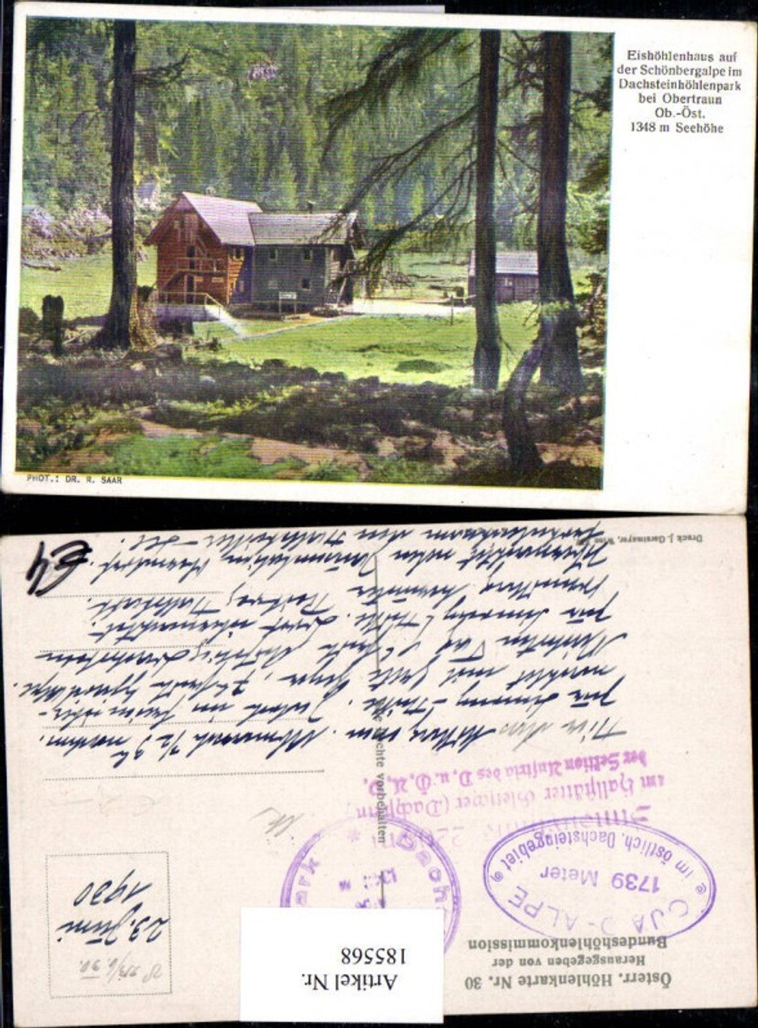 185568,Eishöhlenhaus auf d. Schönbergalpe b. Obertraun