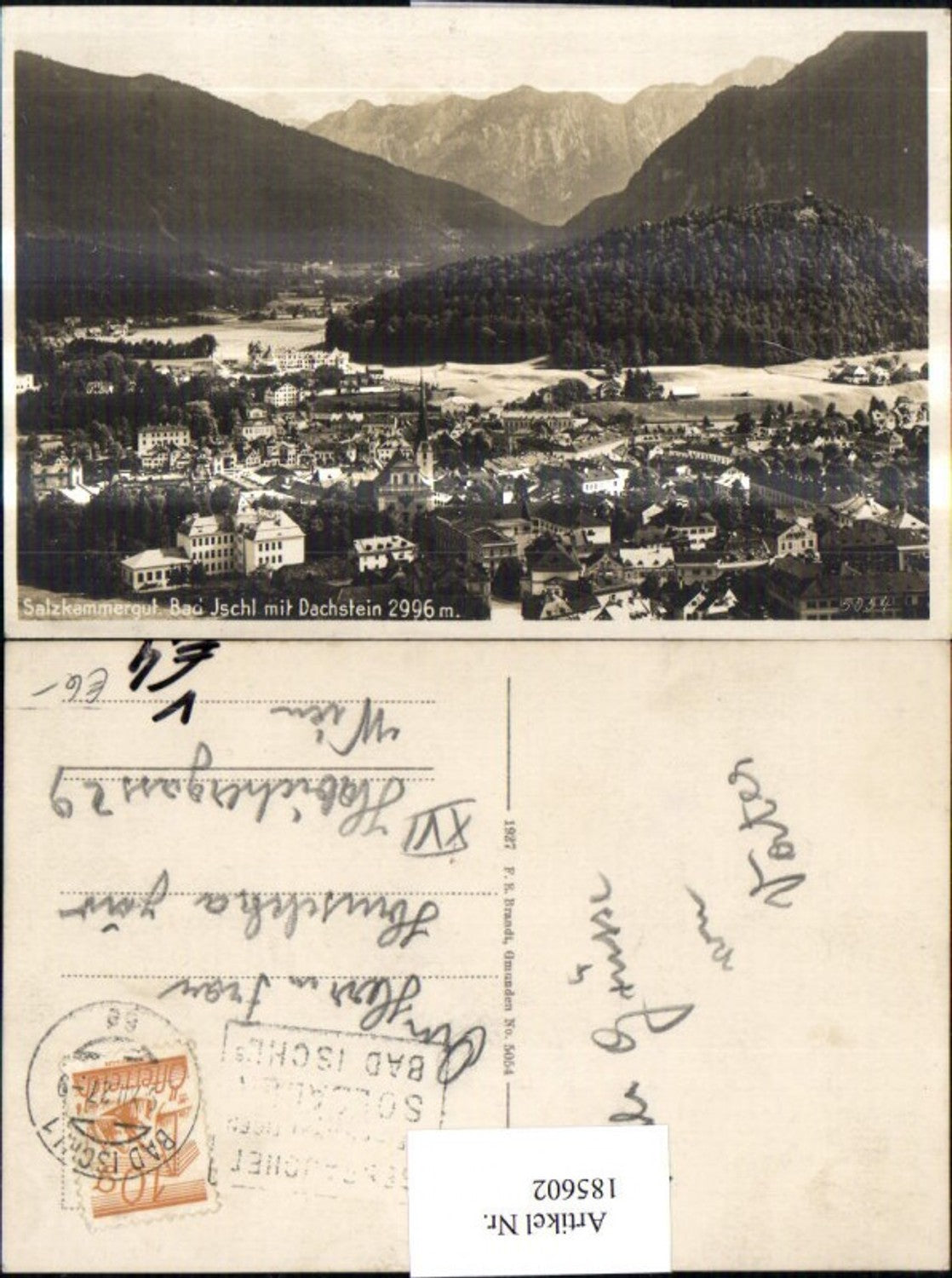 185602,Salzkammergut Bad Ischl Totale m. Dachstein pub Brandt 5054