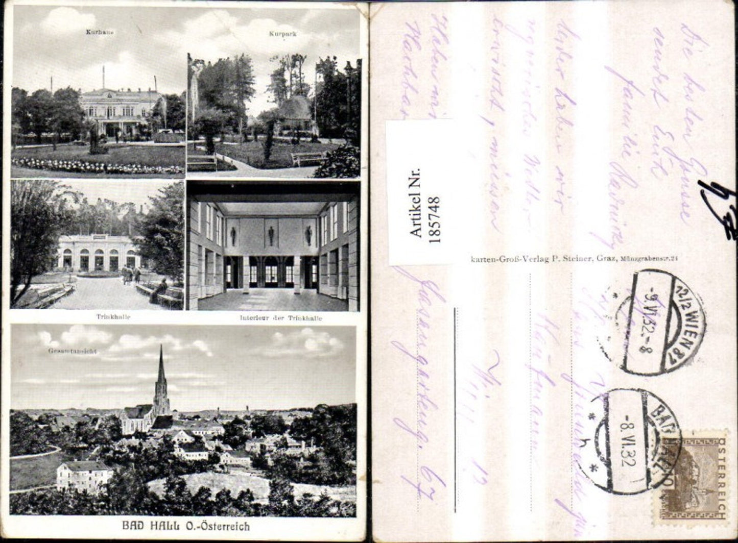 185748,Bad Hall Mehrbild Ak