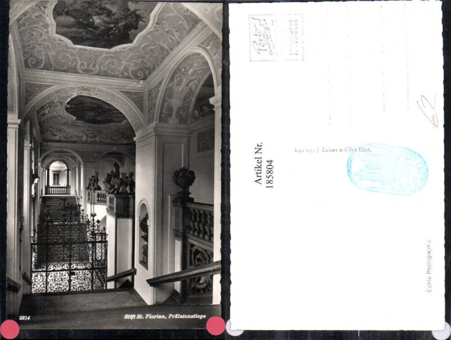 185804,St Florian Stift St Florian Prälatenstiege Foto Ak