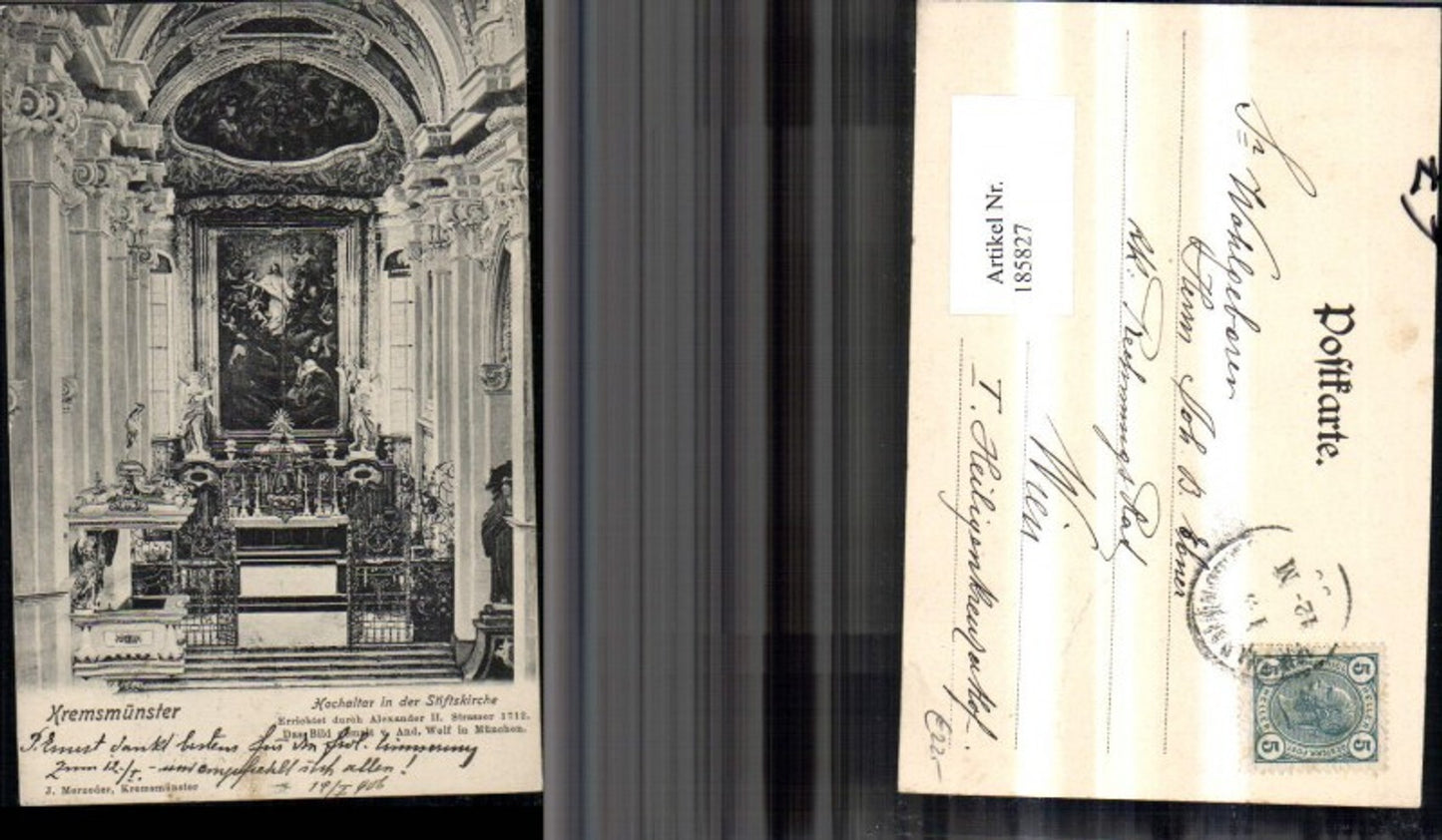 185827,Kremsmünster Hochaltar i. d. Stiftskirche Altar Kirche