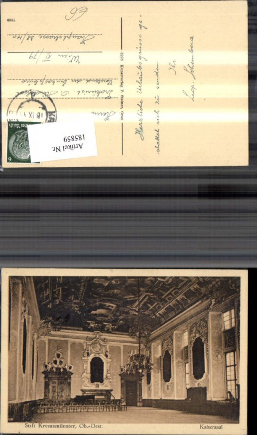 185859,Kremsmünster Stift Innenansicht Kaisersaal