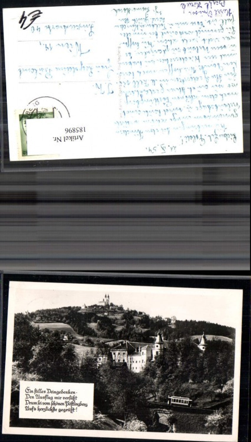 185896,Linz m. Pöstlingberg Bahn Spruch Schmalspurbahn Bergbahn