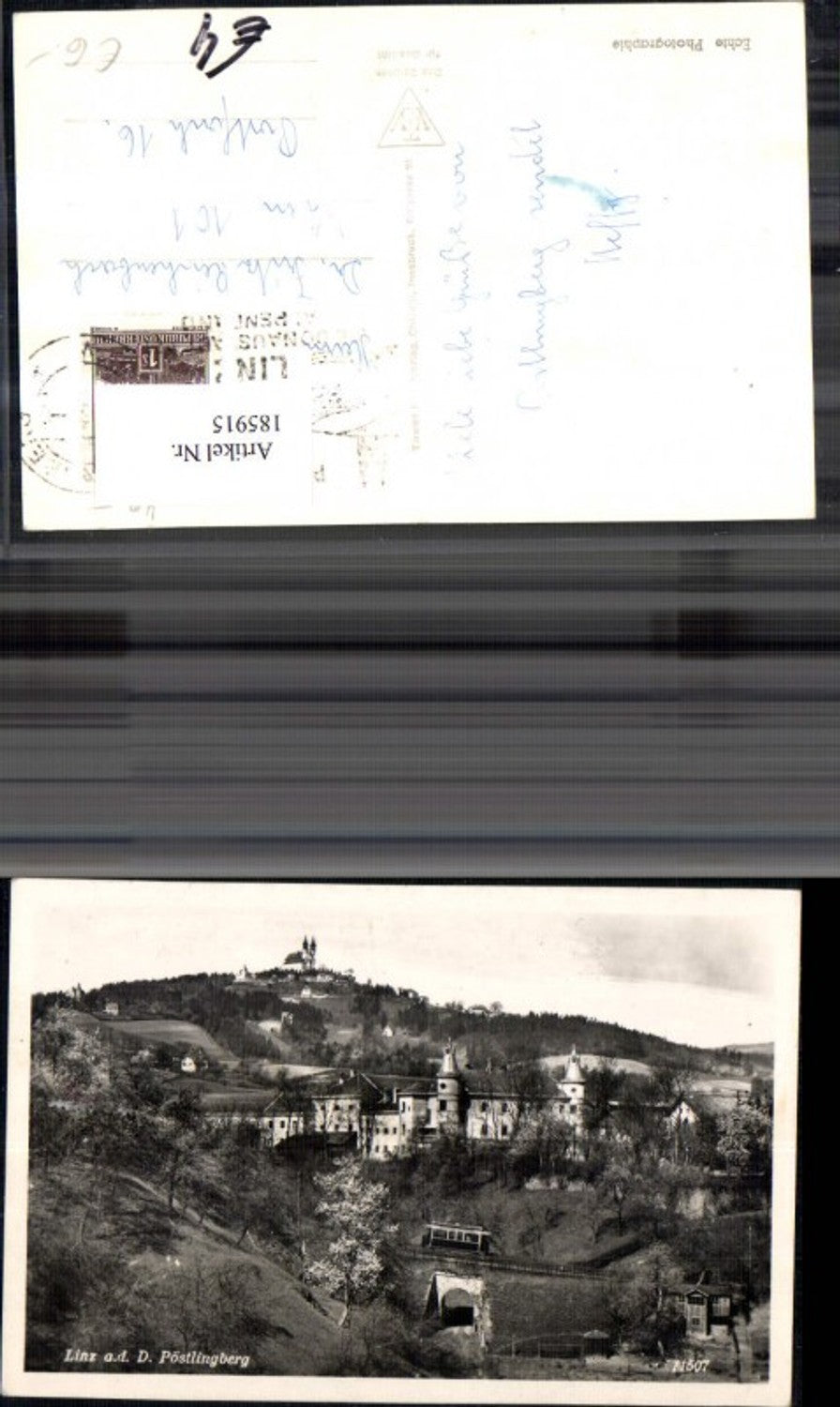 185915,Linz a. d. Donau Pöstlingberg m. Bahn Bergbahn Schmalspurbahn
