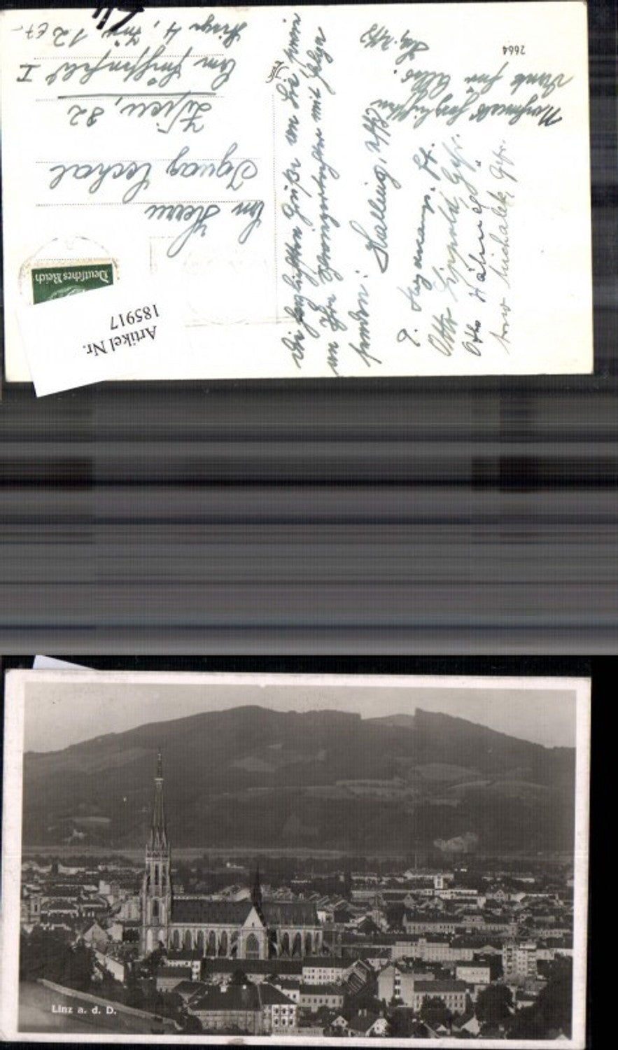 185917,Linz a. d. Donau Teilansicht Foto Ak