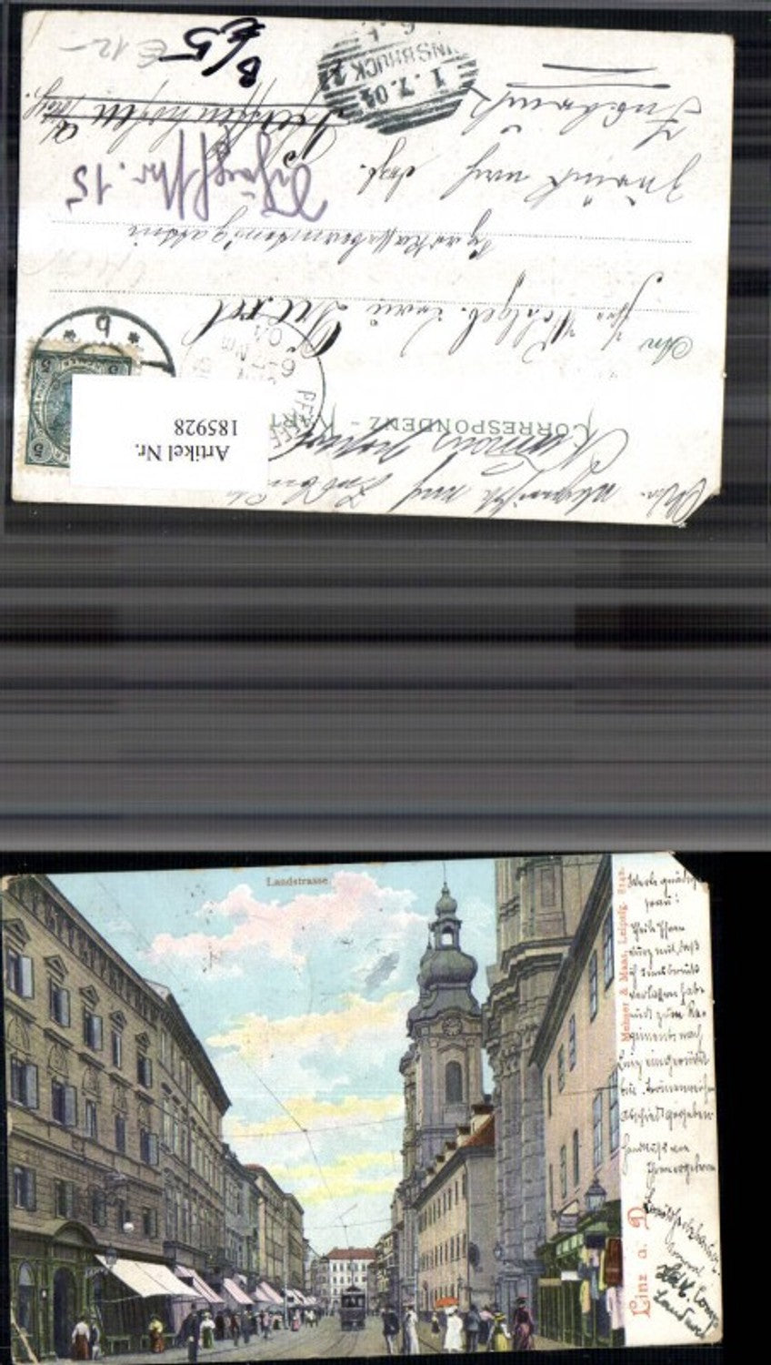 185928,Linz Landstrasse m. Strassenbahn
