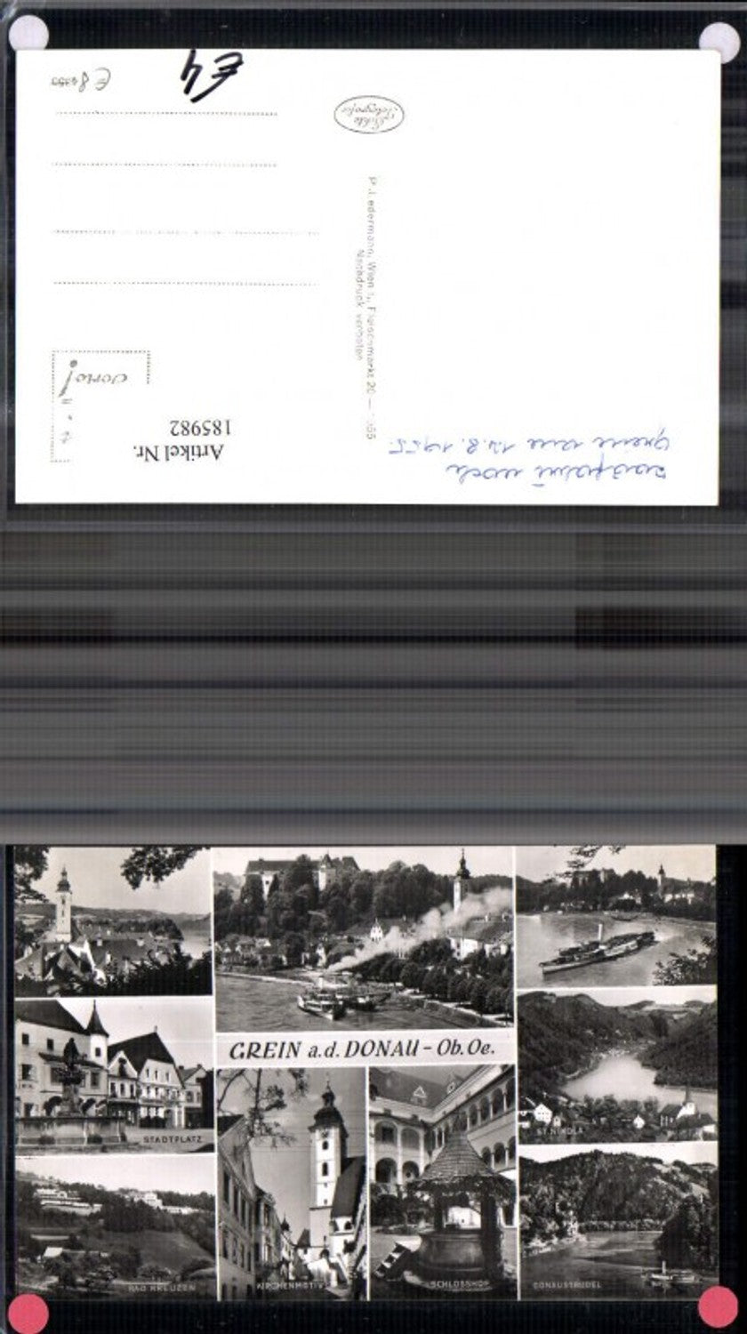 185982,Grein a. d. Donau Mehrbild Ak