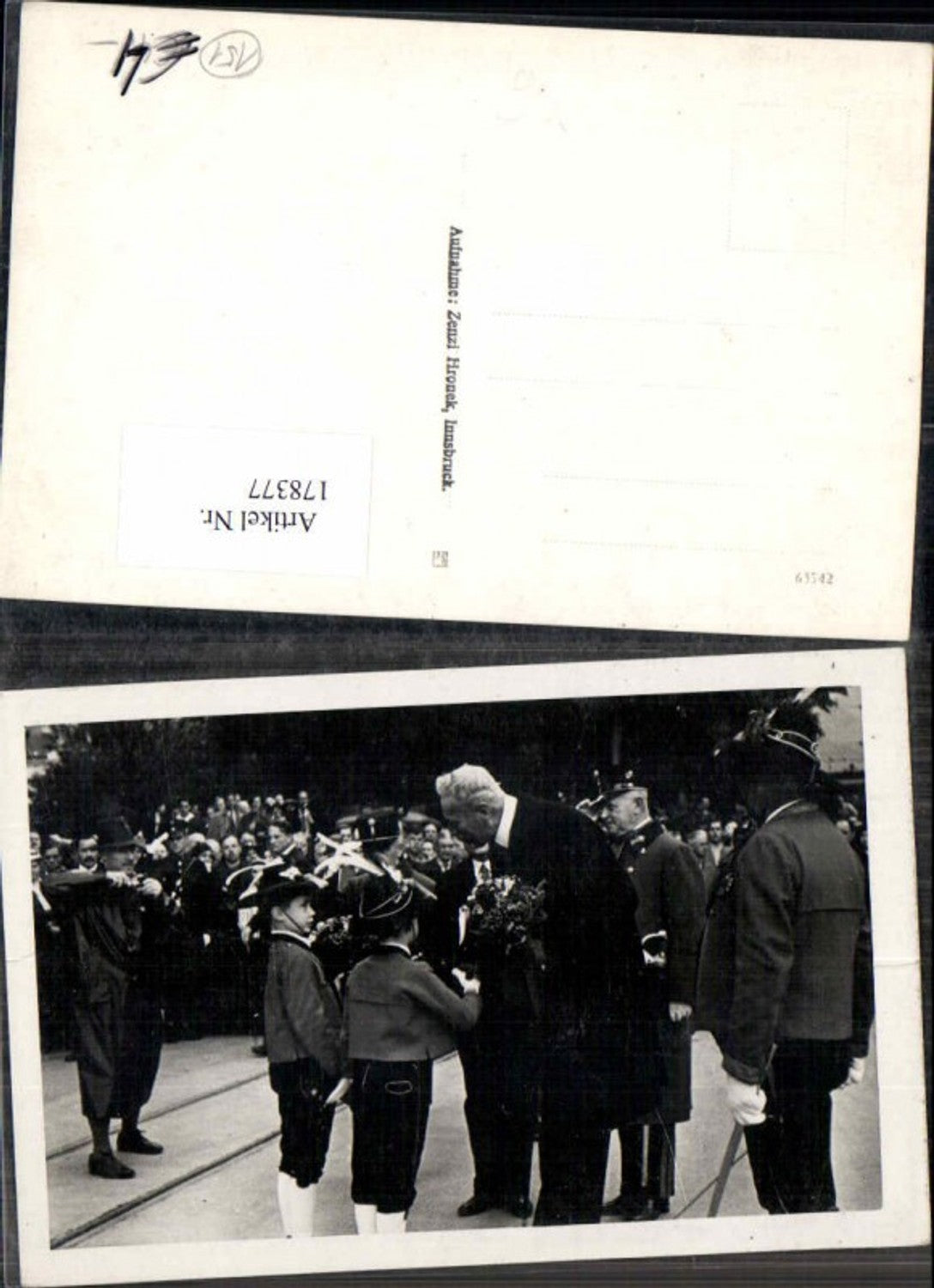 178377,FotoAK Innsbruck Politik Hoher Staatsbeamter Präsident Kinder