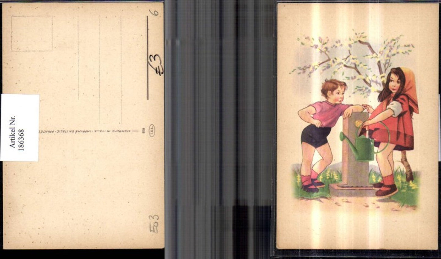 186368,Kinder b. Wasserhahn Giesskanne Baum