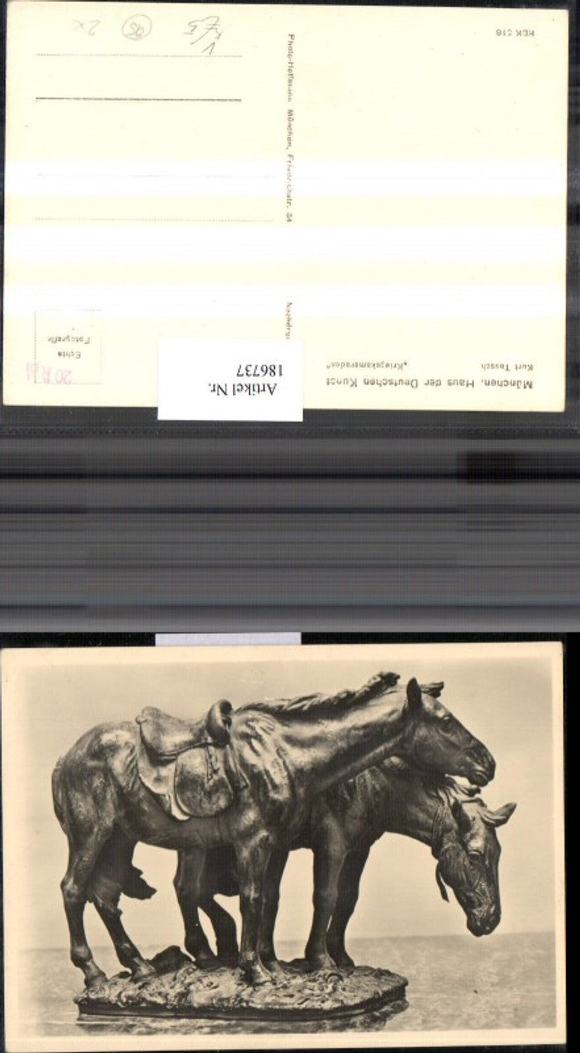 186737,Haus der Deutschen Kunst HDK 518 Kriegskameraden sign. Kurt Tausch pub Hoffmann