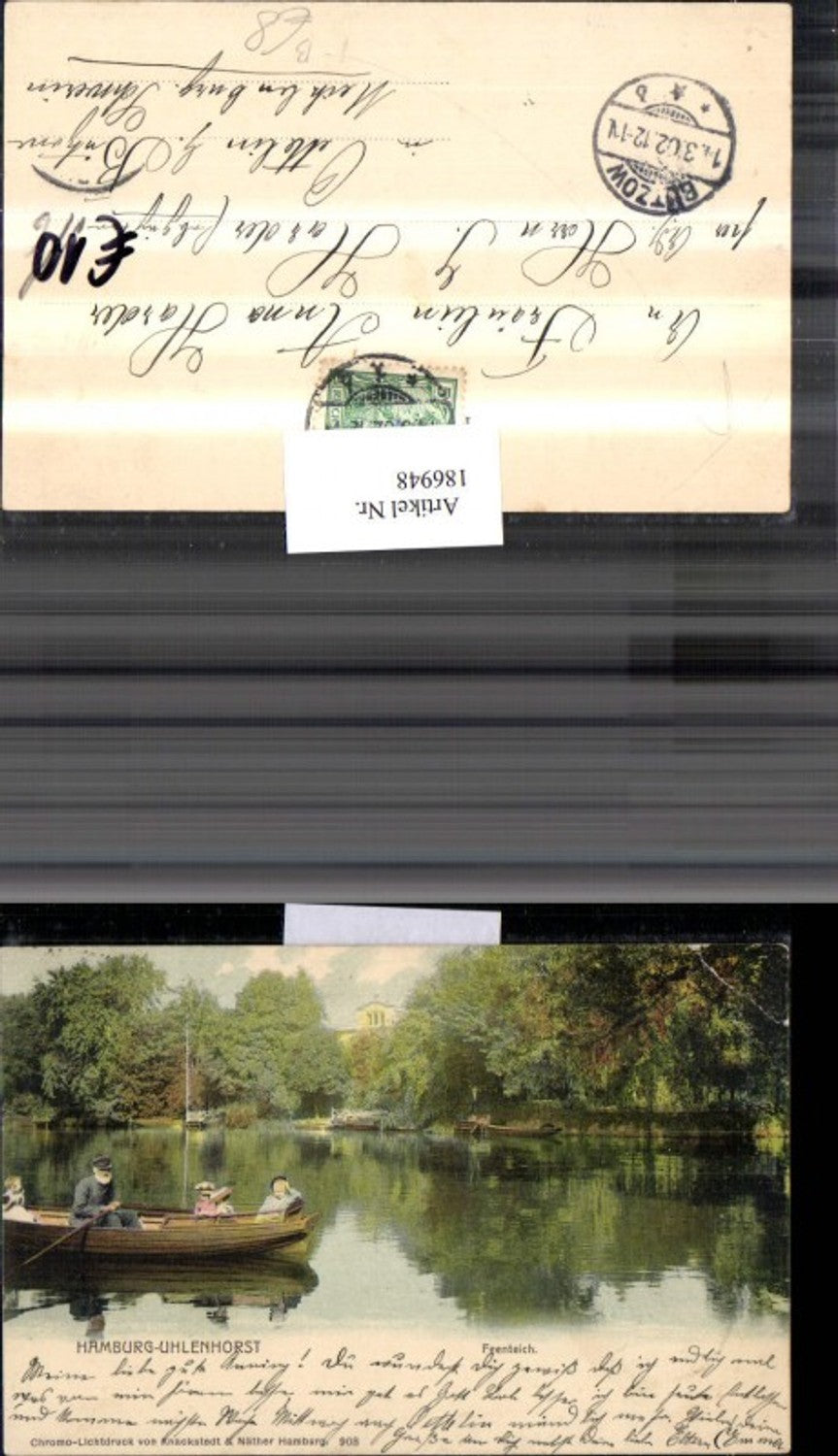 186948,Hamburg Uhlenhorst Feenteich Ruderboot Boot