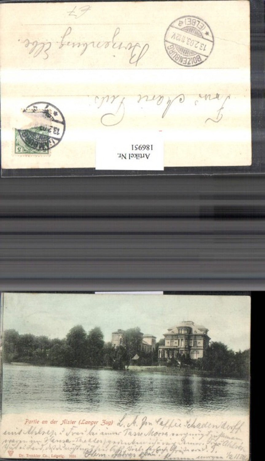 186951,Hamburg Partie a. d. Alster Langer Zug