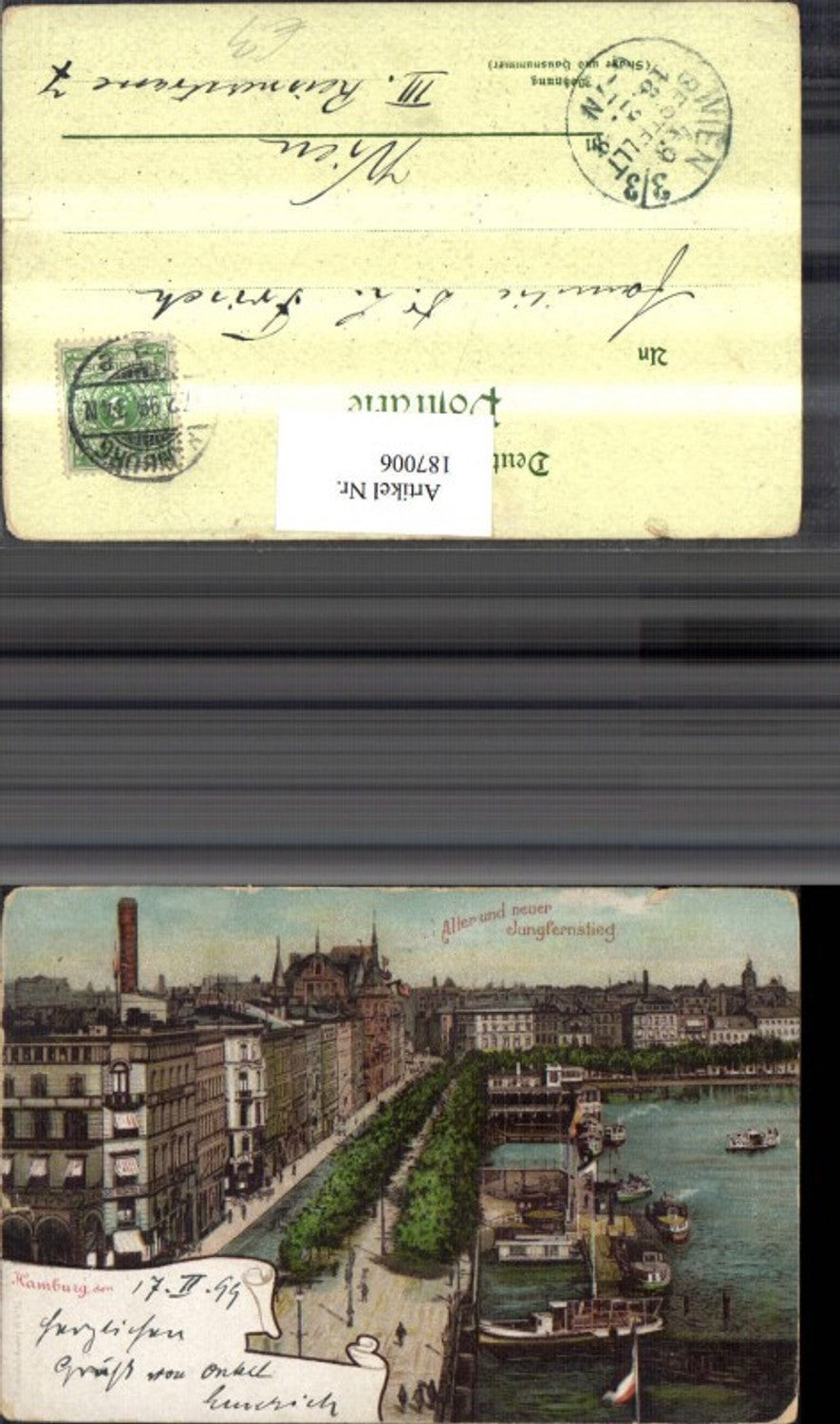 187006, Hamburg Old and New Jungfernstieg Harbor View