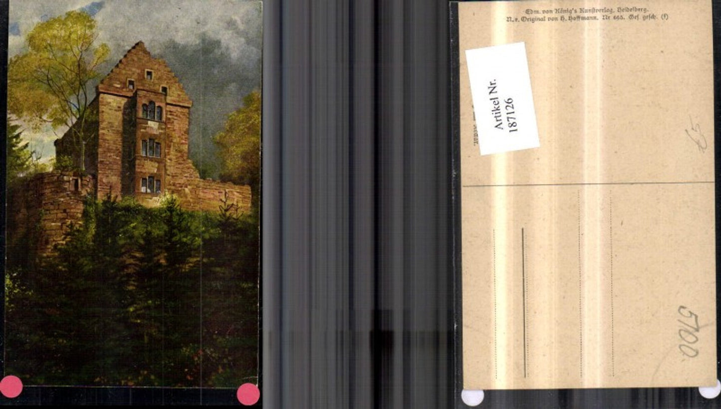 187126,Künstler Ak Heinrich Hoffmann Die Minneburg a. Neckar