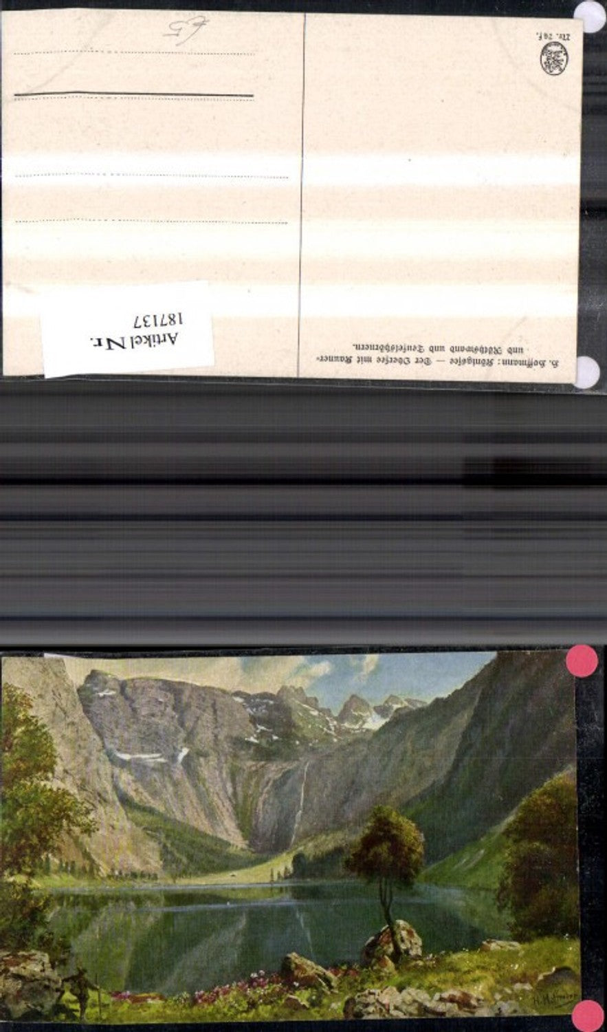 187137,Künstler Ak Heinrich Hoffmann Königssee Der Obersee m. Rauner u. Röthswand u. Teufelshörner