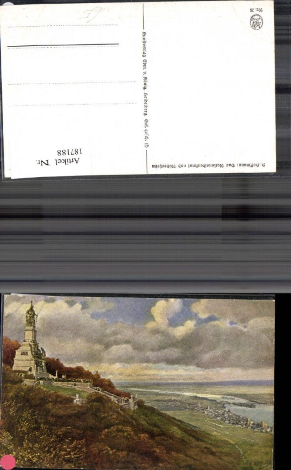 187188,Künstler Ak Heinrich Hoffmann Das Nationaldenkmal u. Rüdesheim