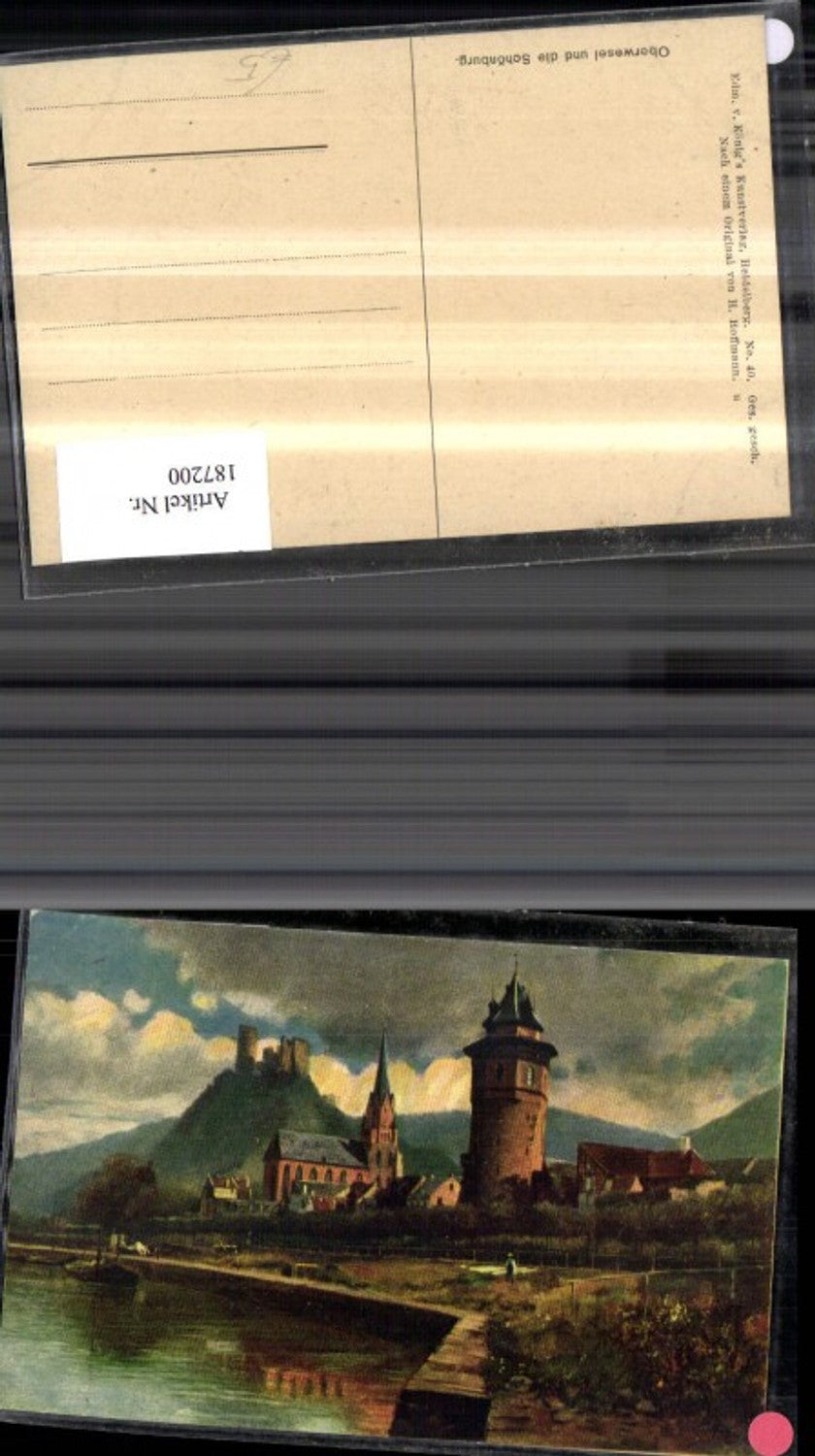 187200,Künstler Ak Heinrich Hoffmann Oberwesel u. d. Schönburg