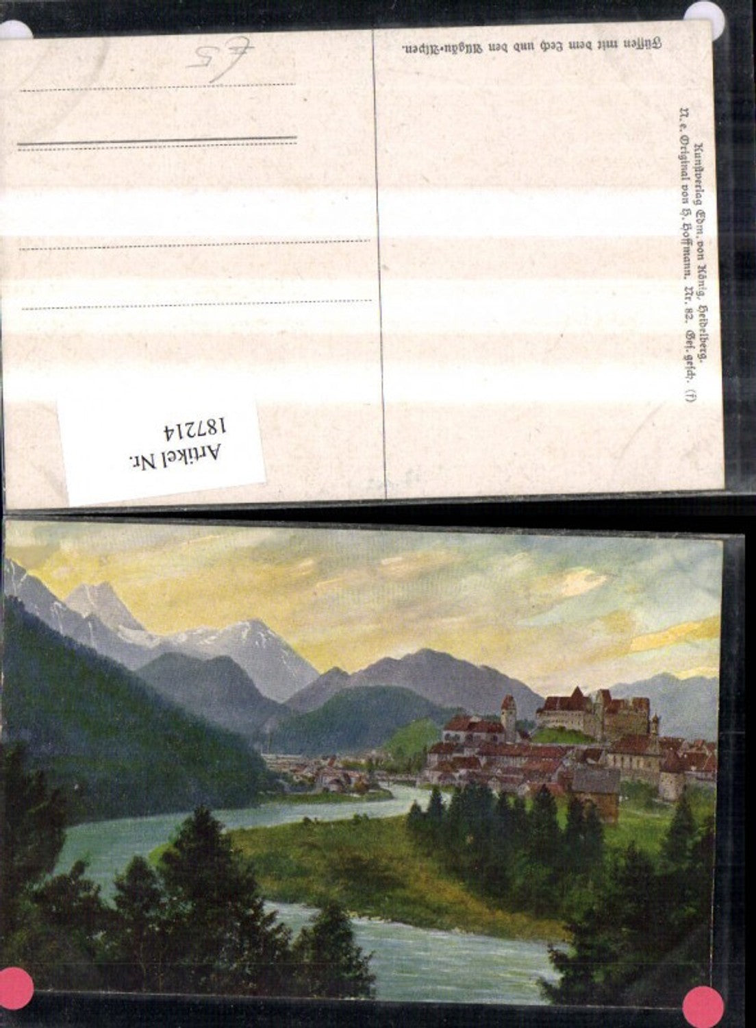 187214,Künstler Ak Heinrich Hoffmann Füssen m. d. Lech u. d. Allgäu Alpen