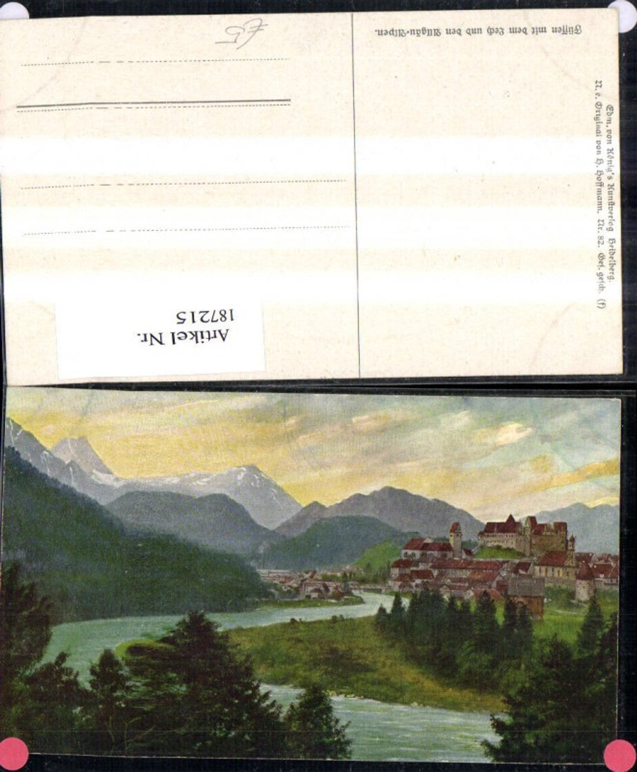 187215,Künstler Ak Heinrich Hoffmann Füssen m. d. Lech u. d. Allgäu Alpen