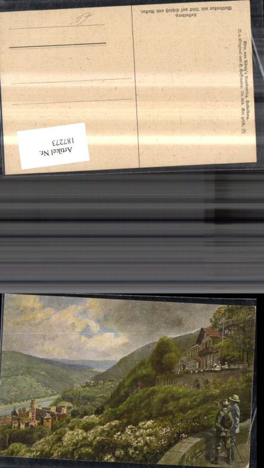 187273,Künstler Ak Heinrich Hoffmann Heidelberg Molkenkur m. Blick a. Schloß u. Neckar
