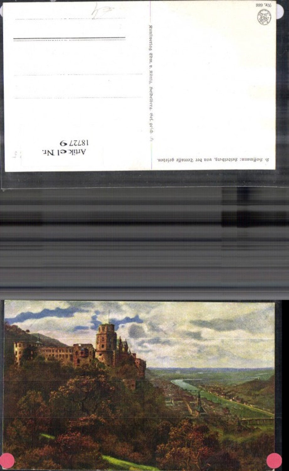 187279,Künstler Ak Heinrich Hoffmann Heidelberg v. d. Terrasse gesehen