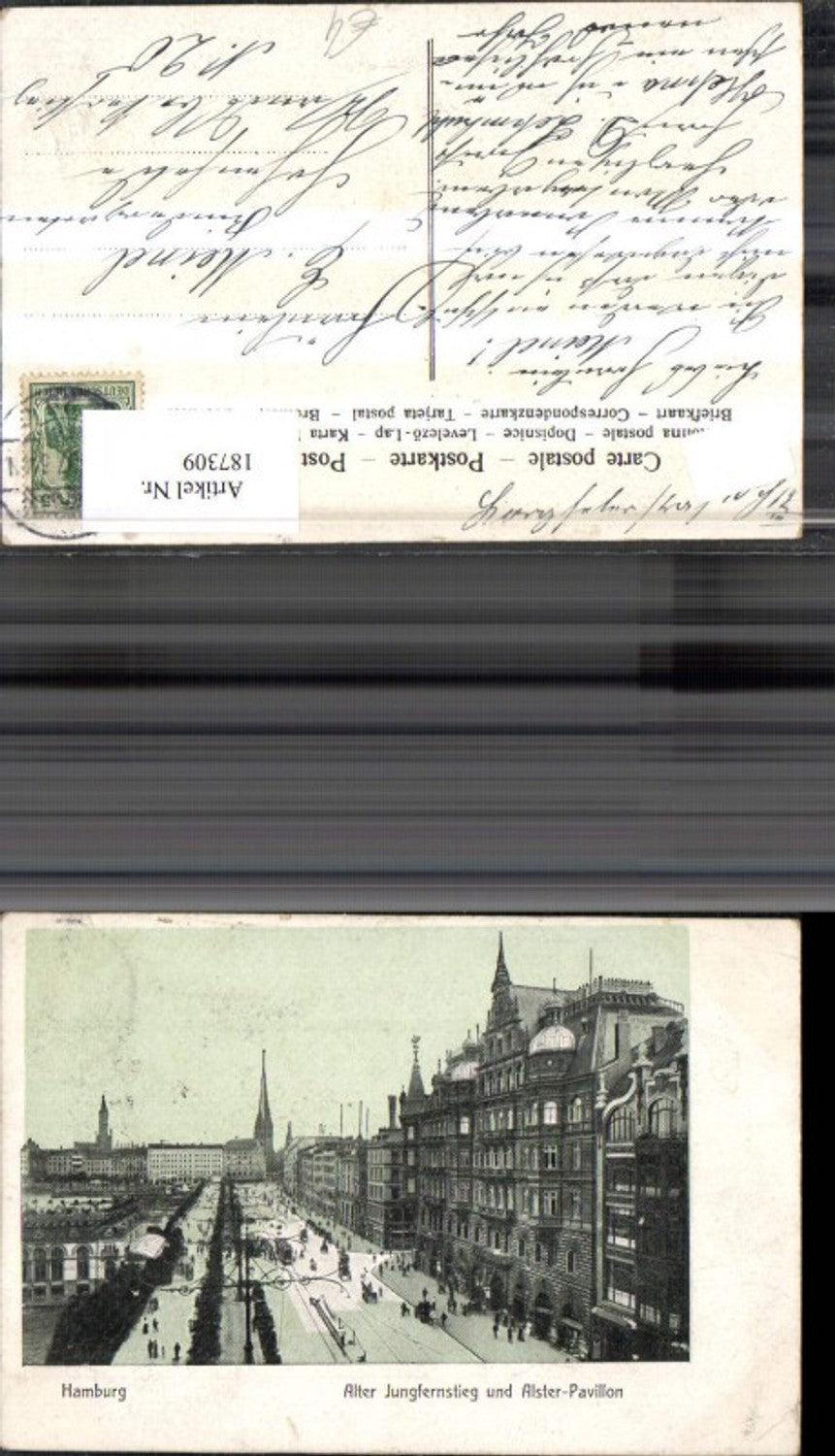 187309, Hamburg Alter Jungfernsteg u. Alster Pavillon
