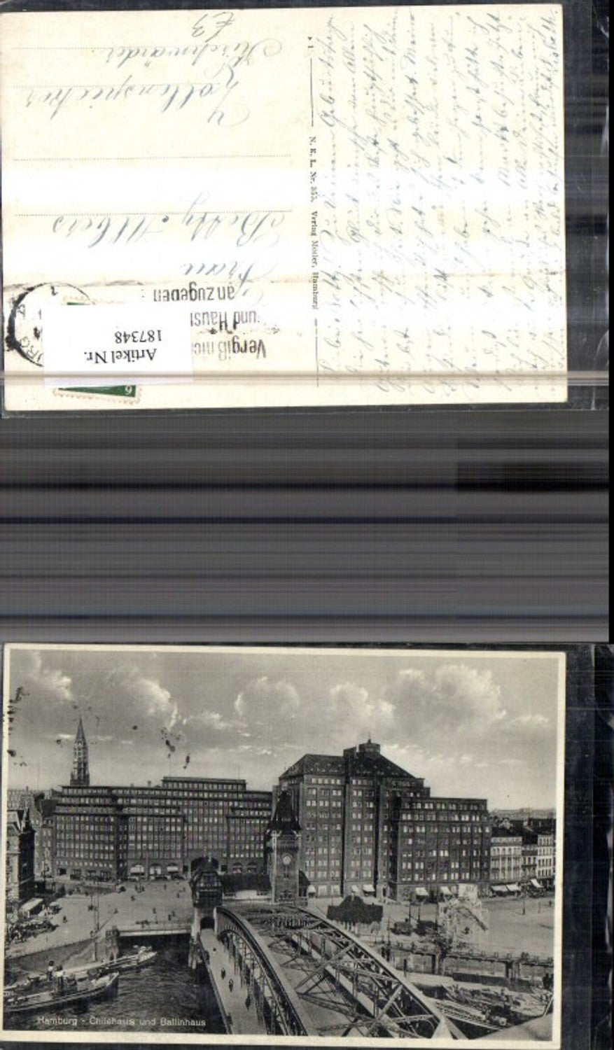 187348,Hamburg Chilehaus u. Ballinhaus Brücke